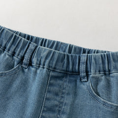 Dave&Bella Toddler Girls Denim Blue Fashion Loose Comfortable Jeans