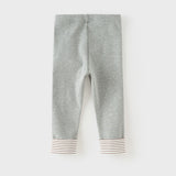 Dave&Bella Toddler Girls Pink/Light Gray Comfortable Versatile Leggings