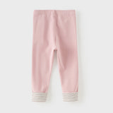 Dave&Bella Toddler Girls Pink/Light Gray Comfortable Versatile Leggings