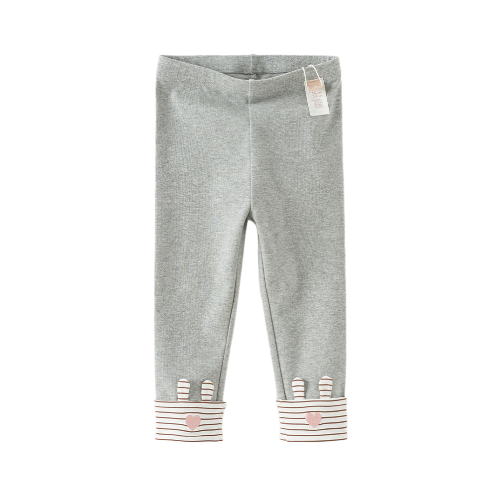 Dave&Bella Toddler Girls Pink/Light Gray Comfortable Versatile Leggings