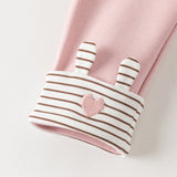 Dave&Bella Toddler Girls Pink/Light Gray Comfortable Versatile Leggings