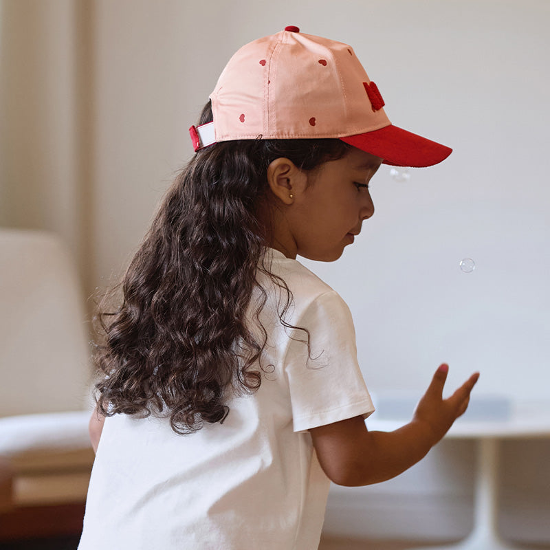 Dave&Bella Toddler Girls Pink Outdoor Cotton Comfortable Baseball Caps