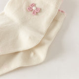 Dave&Bella Toddler Girls Pink White Soft Comfortable Leightweigh Socks