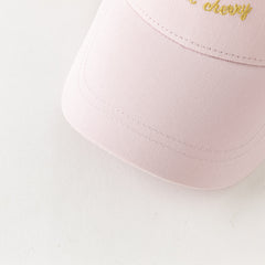 Dave&Bella Toddler Girls Beige/Pink Outdoor Comfortable Baseball Caps