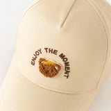 Dave&Bella Toddler Girls Beige/Pink Outdoor Comfortable Baseball Caps