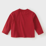 Dave&Bella Toddler Boys Red Car Print Cozy Cotton Casual Comfortable T-shirts