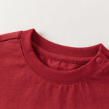 Dave&Bella Toddler Boys Red Car Print Cozy Cotton Casual Comfortable T-shirts