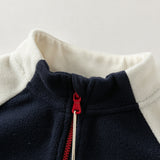 Dave&Bella Toddler Boys Navy Turtle Fleece-Line Soft Cozy Jackets