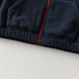 Dave&Bella Toddler Boys Navy Turtle Fleece-Line Soft Cozy Jackets
