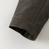 Dave&Bella Toddler Boys Coffee Brown Fashion Design PU Jackets Coats