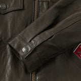 Dave&Bella Toddler Boys Coffee Brown Fashion Design PU Jackets Coats