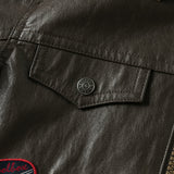 Dave&Bella Toddler Boys Coffee Brown Fashion Design PU Jackets Coats