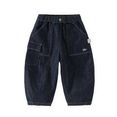 Dave&Bella Toddler Boys Denim Blue Classic Simple Versatile Jeans