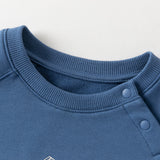 Dave&Bella Toddler Boys Blue Car Print Casual Soft Sweatshirt Tops