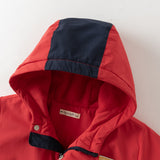 Dave&Bella Toddler Boys Red Racing Style Waterproof Hooded Jackets