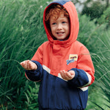 Dave&Bella Toddler Boys Red Racing Style Waterproof Hooded Jackets