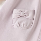 Dave&Bella Baby Girls Purple Doll Collar Mock Two-Piece Cotton Soft Breathable Rompers