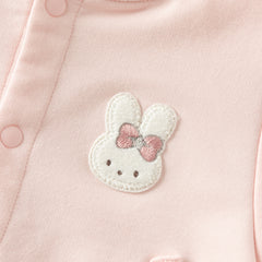 Dave&Bella Baby Girls Pink Cute Rabbit Embroidery Turtle Soft Daily Rompers