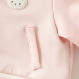 Dave&Bella Baby Girls Pink Cute Rabbit Embroidery Turtle Soft Daily Rompers