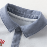 Dave&Bella Baby Boys Blue Polo Collar Cute Comfortable Rompers