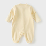 Dave&Bella Baby Girls/Boys Purple/Yellow Cozy Cotton Comfortable Simple Rompers