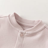 Dave&Bella Baby Girls/Boys Purple/Yellow Cozy Cotton Comfortable Simple Rompers