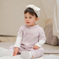 Dave&Bella Baby Girls/Boys Purple/Yellow Cozy Cotton Comfortable Simple Rompers