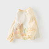 Dave&Bella Toddler Girls White Cute Sweet Animal Print Cozy Cotton T-shirts