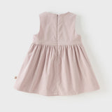 Dave&Bella Toddler Girls Purple Sleeveless Bunny Pocket Cozy Cotton Casual A-line Dress