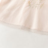 Dave&Bella Toddler Girls Pink Chinese-style Elegant Comfortable Mesh A-Line Dress
