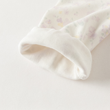 Dave&Bella Baby Girls Beige Floral Charming Cute Soft Cotton Rompers