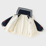 Dave&Bella Toddler Girls Navy Classic Preppy Sailor Collar Skirt Suits