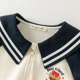 Dave&Bella Toddler Girls Navy Classic Preppy Sailor Collar Skirt Suits