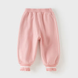 Dave&Bella Toddler Girls Pink/Light Gray Casual Comfortable Plain Pants