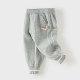 Dave&Bella Toddler Girls Pink/Light Gray Casual Comfortable Plain Pants