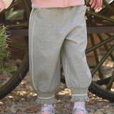 Dave&Bella Toddler Girls Pink/Light Gray Casual Comfortable Plain Pants