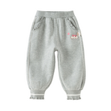 Dave&Bella Toddler Girls Pink/Light Gray Casual Comfortable Plain Pants