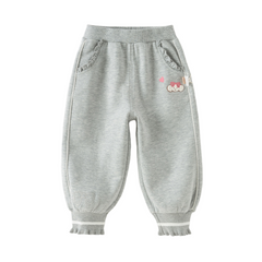 Dave&Bella Toddler Girls Pink/Light Gray Casual Comfortable Plain Pants