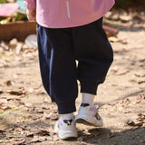 Dave&Bella Toddler Girls Navy/Purple Versatile Casual Soft Jogger Pants