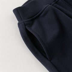 Dave&Bella Toddler Girls Navy/Purple Versatile Casual Soft Jogger Pants