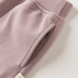 Dave&Bella Toddler Girls Navy/Purple Versatile Casual Soft Jogger Pants