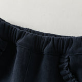 Dave&Bella Toddler Girls Navy/Brown Cute Floral Comfortable Jogger Pants