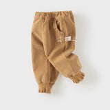 Dave&Bella Toddler Girls Navy/Brown Cute Floral Comfortable Jogger Pants