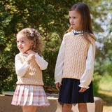 Dave&Bella Kid Girls Pink/Beige/Red/Navy Classic Cotton Soft Sleeveless Vests