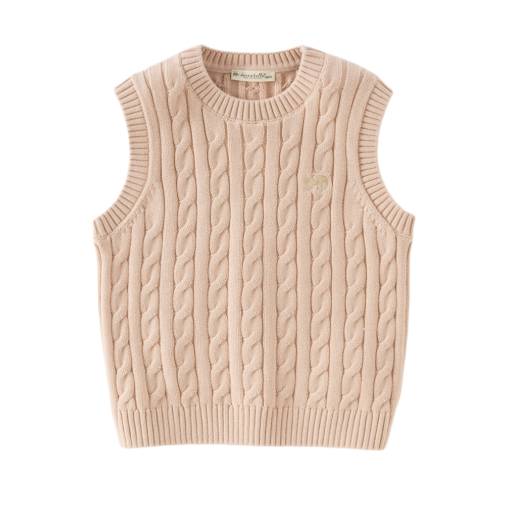 Dave&Bella Kid Girls Pink/Beige/Red/Navy Classic Cotton Soft Sleeveless Vests