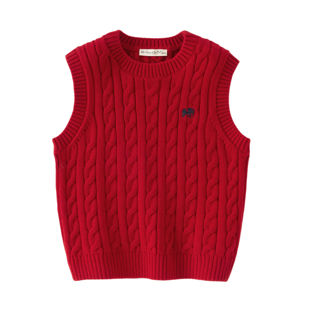 Dave&Bella Kid Girls Pink/Beige/Red/Navy Classic Cotton Soft Sleeveless Vests