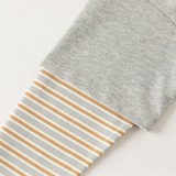 Dave&Bella Toddler Boys Gray Print Soft Cotton Csaual Pant Suits