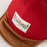 Dave&Bella Toddler Boys Bule/Red Adjustable Dome Baseball Caps Hats