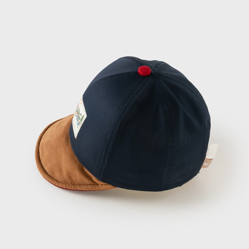 Dave&Bella Toddler Boys Bule/Red Adjustable Dome Baseball Caps Hats
