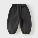 Dave&Bella Toddler Boys Dark Grey Simple Versatile Soft Jogger Pants